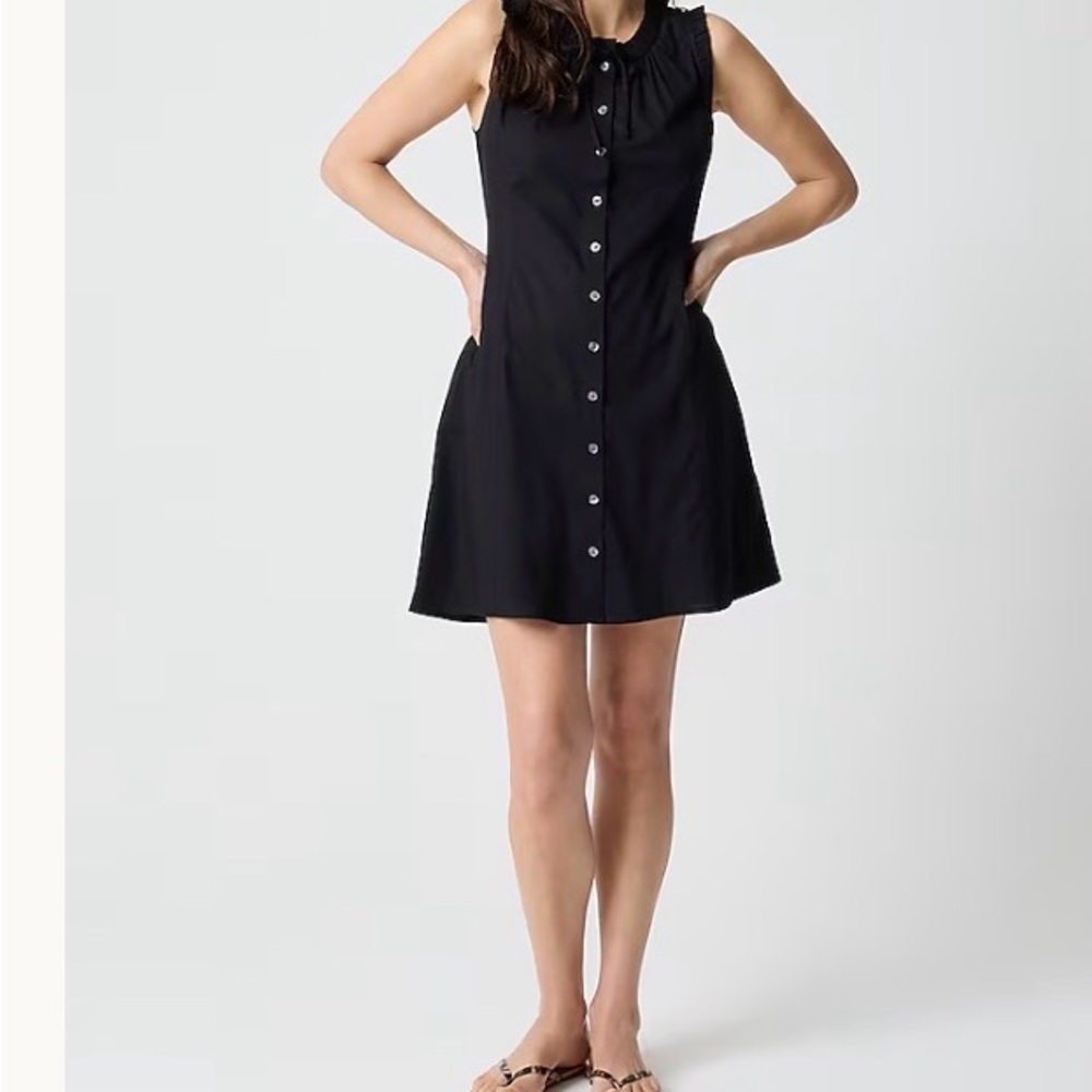 Black Sleeveless Button-Down Dress size 16